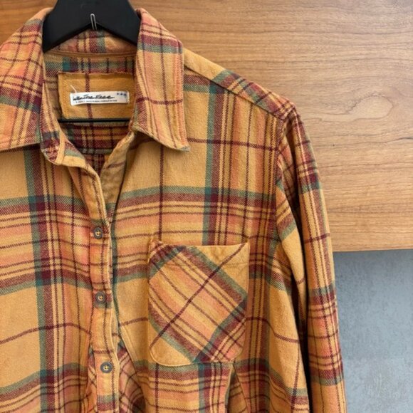 Free People We The Free Kalli Plaid Buttondown Shirt Flannel Tunic Top, Size XS - Picture 5 of 12